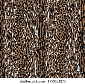Seamless leopard pattern, animal print.