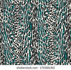 Seamless leopard pattern, animal print.