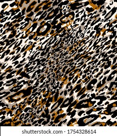 Seamless leopard pattern, animal print.