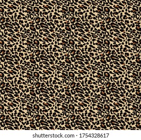 Seamless leopard pattern, animal print.