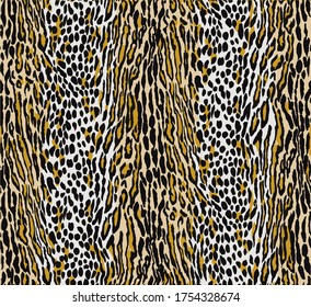 Seamless leopard pattern, animal print.