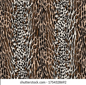 Seamless leopard pattern, animal print.