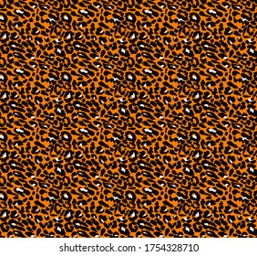 Seamless leopard pattern, animal print.