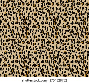 Seamless leopard pattern, animal print.