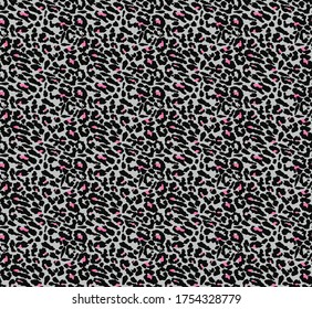 Seamless leopard pattern, animal print.