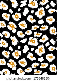 Seamless leopard pattern, animal print.