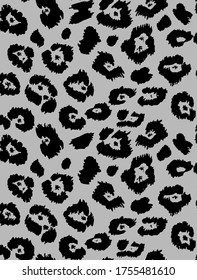 Seamless leopard pattern, animal print.