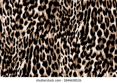 Seamless leopard pattern, animal print.