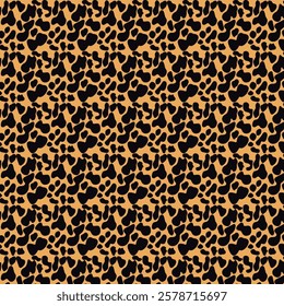 Seamless leopard pattern. Animal print. Vector illustration.