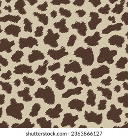 Seamless Leopard Pattern Background Vector Design.