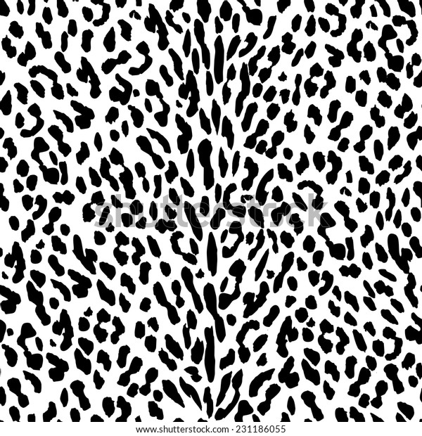 Seamless Leopard Pattern Black White Leopard Stock Vector (Royalty Free ...
