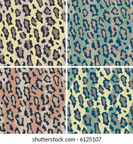 A seamless leopard pattern in camouflage colors.