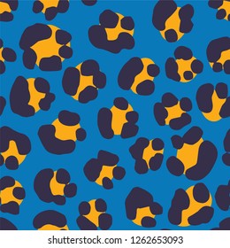 Seamless Leopard Pattern. Colorful Animal Skin Print. Spotted animal illustration. Vector Jungle Design.