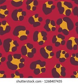 Seamless Leopard Pattern. Colorful Animal Skin Print. Spotted animal illustration. Vector Jungle Design.