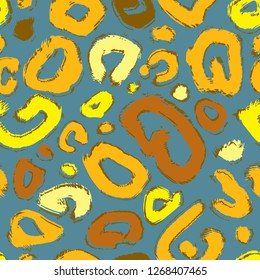 Seamless Leopard Pattern. Colorful Animal Skin Print. Spotted animal illustration. Vector Jungle Design.