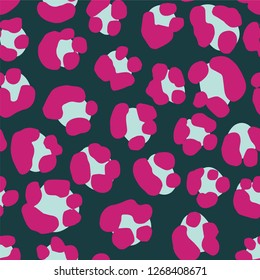 Seamless Leopard Pattern. Colorful Animal Skin Print. Spotted animal illustration. Vector Jungle Design.
