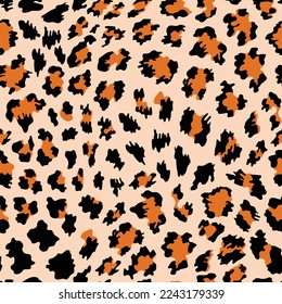 seamless leopard pattern design. Jaguar cheetah panther fur colorful seamless camouflage background Abstract animal skin