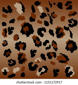 Seamless Leopard pattern design, vector illustration background. Animal design. Brown, orange, yellow