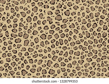 Seamless Leopard pattern design, vector illustration background. Fur animal skin design illustration for web, fashion, textile, print, and surface design
