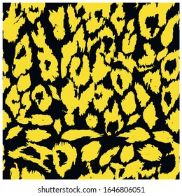Seamless Leopard pattern design, vector illustration background. Animal design. Brown, orange, yellow