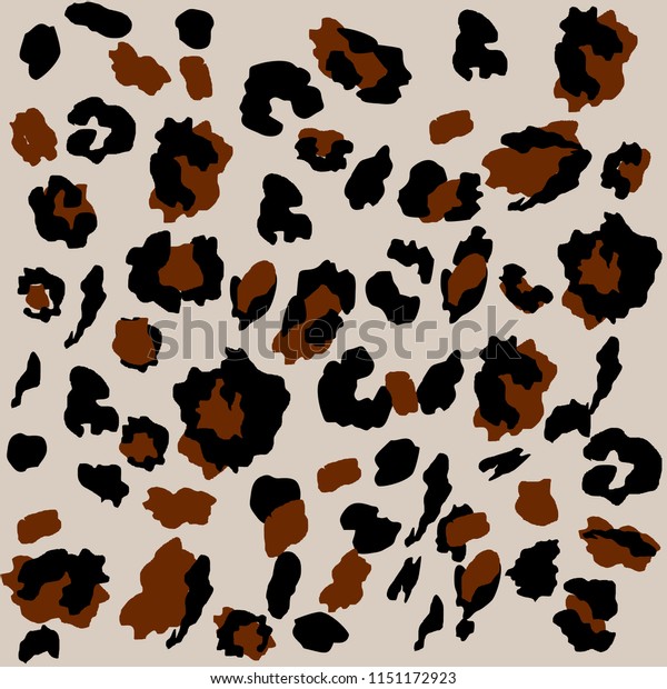 Seamless Leopard Pattern Design Vector Illustration Stock Vector