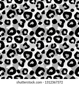 Seamless leopard pattern, endless background. animal print. vector illustration