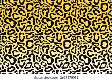Seamless leopard pattern featuring solid black rings on a yellow background; perfect for bold fashion, packaging, and modern animal-themed artwork.