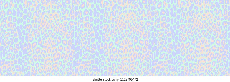 Seamless leopard pattern. Horizontal orientation. Vector illustration