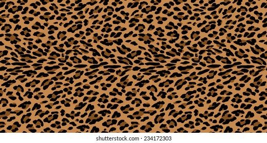 Seamless leopard pattern.  Natural fur leopard print. Animal skin background.