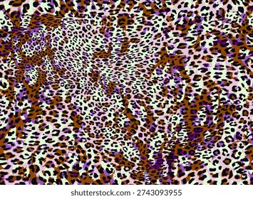 Seamless Leopard pattern for perfectly designed textile printing. Colorful leopard skin texture pattern vector. Seamless animal skin watercolor pattern. Leopard camouflage animal. 