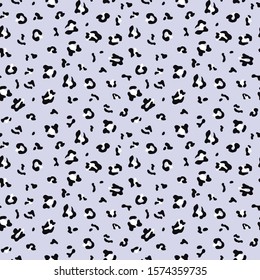 Seamless leopard pattern print for vector design background, texture. Repeat cheetah animal skin. Vector Illustration 