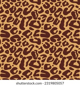 Seamless leopard pattern. Simple flat pattern.