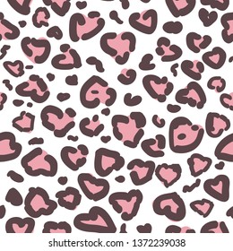 Heart Leopard Repeat Pattern Stock Vector (Royalty Free) 1095150890
