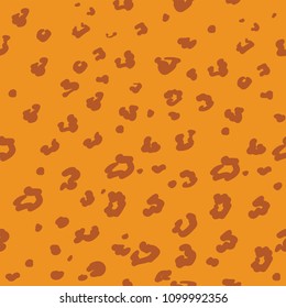 Seamless leopard pattern vector