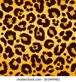 Seamless leopard pattern. Vector.