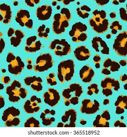 Seamless leopard pattern. Vector.