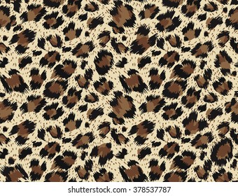 Seamless leopard pattern. Vector