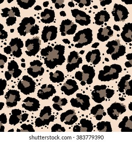 Seamless leopard pattern. Vector.