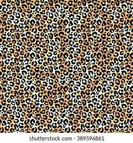 Seamless leopard pattern. Vector.
