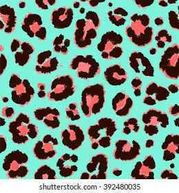 Seamless leopard pattern. Vector.