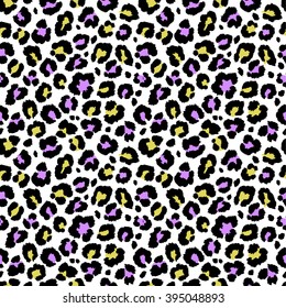 Seamless leopard pattern. Vector. 