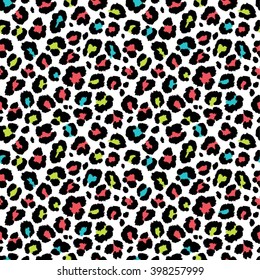 Seamless leopard pattern. Vector.