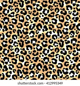 Seamless leopard pattern. Vector.