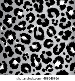 Seamless leopard pattern. Vector.