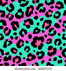 Seamless leopard pattern. Vector.