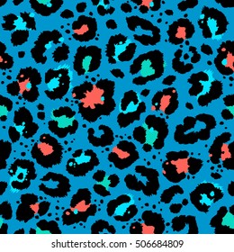 Seamless leopard pattern. Vector.