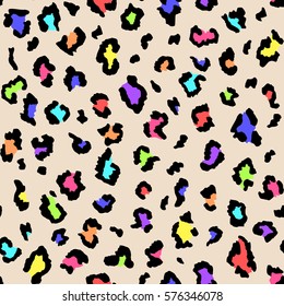 Seamless leopard pattern. Vector