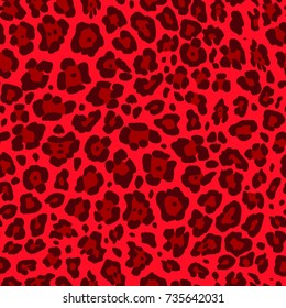 Seamless leopard pattern. Vector.