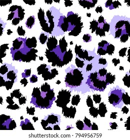 Seamless leopard pattern. Vector.