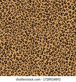 Seamless leopard pattern vector background classic stylish design for printing clothes, fabrics. Animal skin .